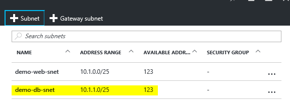 Add Subnet to a Virtual Network using Azure Management Portal – Praveen ...