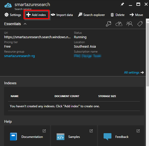 Azure Search Service Create Index – Praveen Kumar Sreeram's Blog