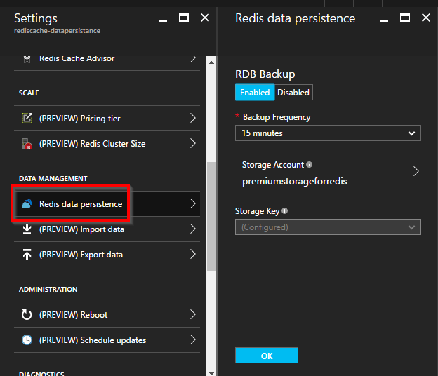Azure Redis Cache Configure Data Persistence – Praveen Kumar Sreeram's Blog