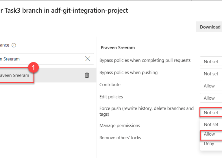 Azure DevOps – Failed to delete branch. Force push permission is ...