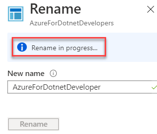 Application Insights - Overview - Rename In Progress