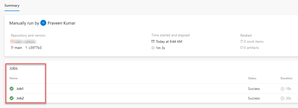 Azure DevOps - Convert Classic to YAML Pipelines - YAML Pipeline - YAML Job Execution