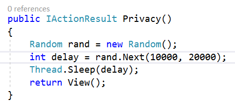 Azure App Service - Profile .Net Core App Service - Linux - Random Sleep
