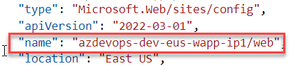 3.Azure DevOps - Tips and Tricks - 17 - Add IP Restrictions to App Service using ARM Templates-Config Name