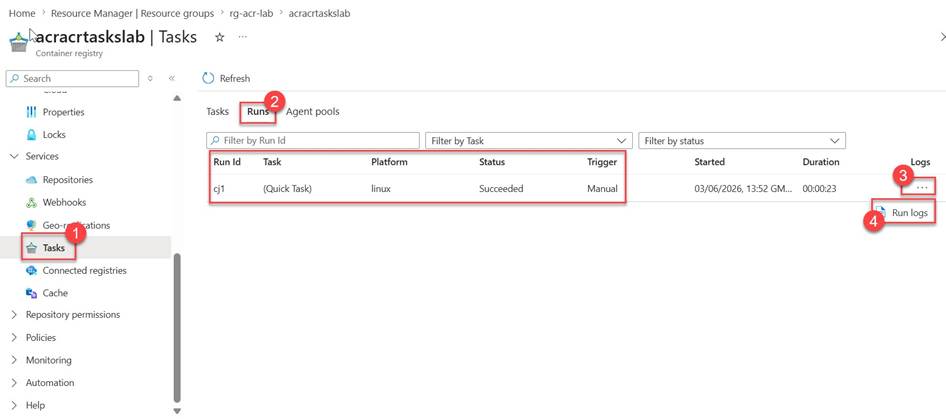 AI-200 – Azure Container Registry – ACR Quick Tasks Build Container ...